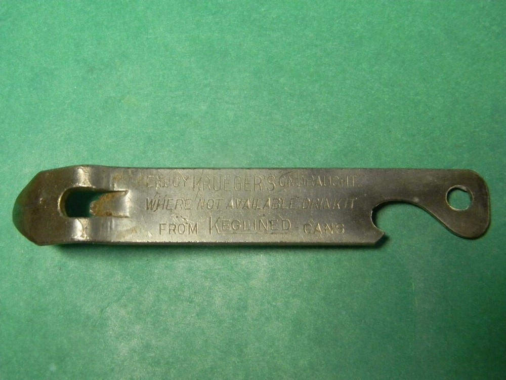 NICE VINTAGE 1930'S KRUEGER'S CANCO BEER ALE BOTTLE OPENER NEWARK NEW JERSEY