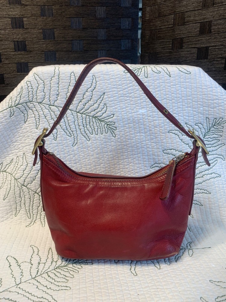 Coach Vintage Legacy West Demi Pouch Hobo Baguette Swing Bag 9844 Red