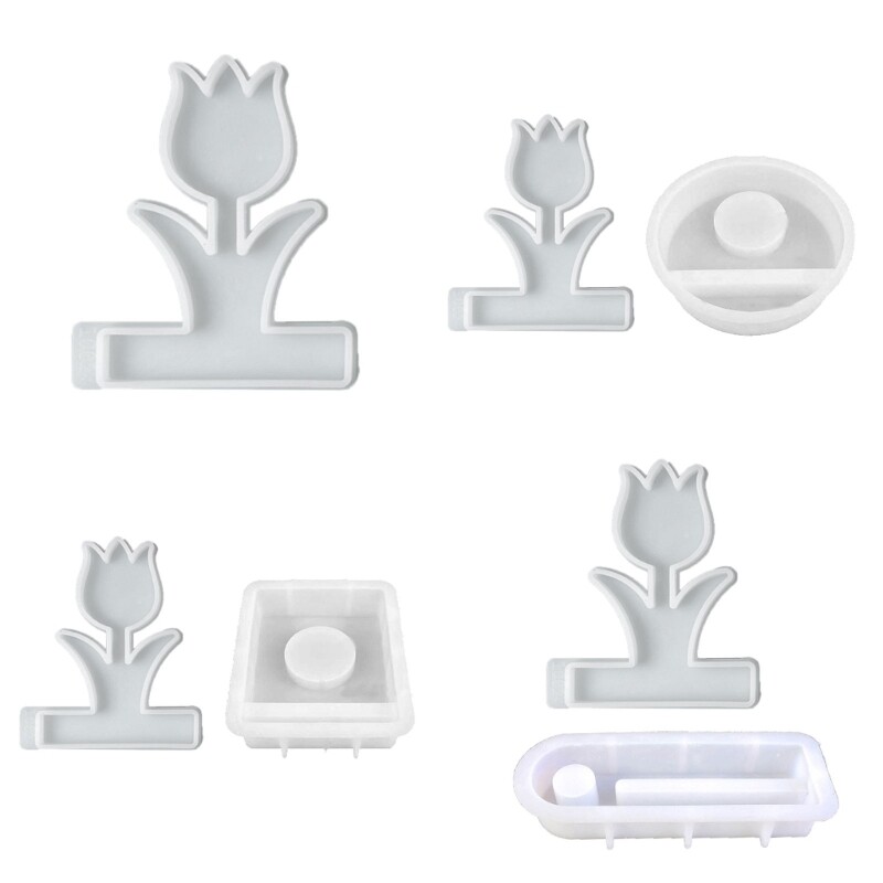 Flower Holder Resins Castings Molds Tulips Candlesticks Silicone Molds