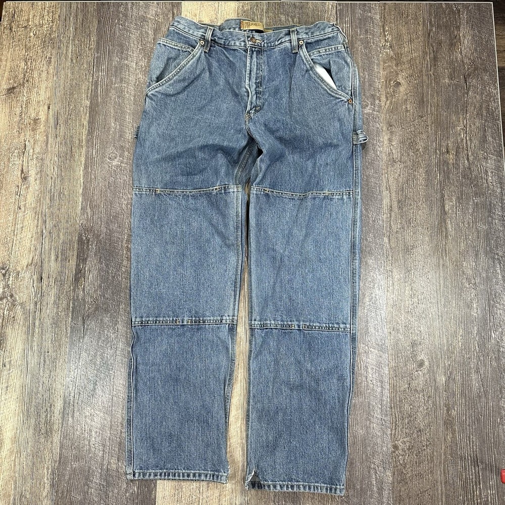 Levis Jeans Men 34 x 32 Blue 550 Utility Relaxed Double Knee Denim Carpenter VTG