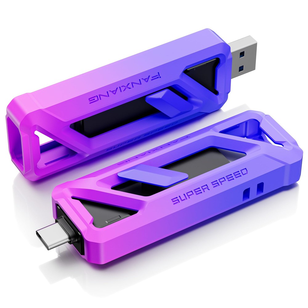 Flash Drive 256GB, Up to 2050MB/s USB 3.2 Gen2×2, USB Drive with USB A + Type...