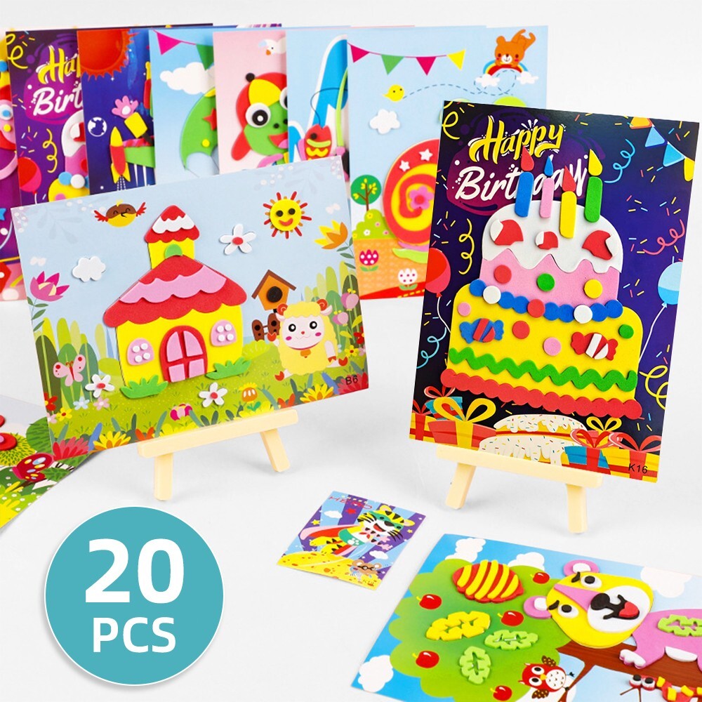 20pcs DIY 3D Stickers for Early Learning Educational Puzzle Toy Kids USA