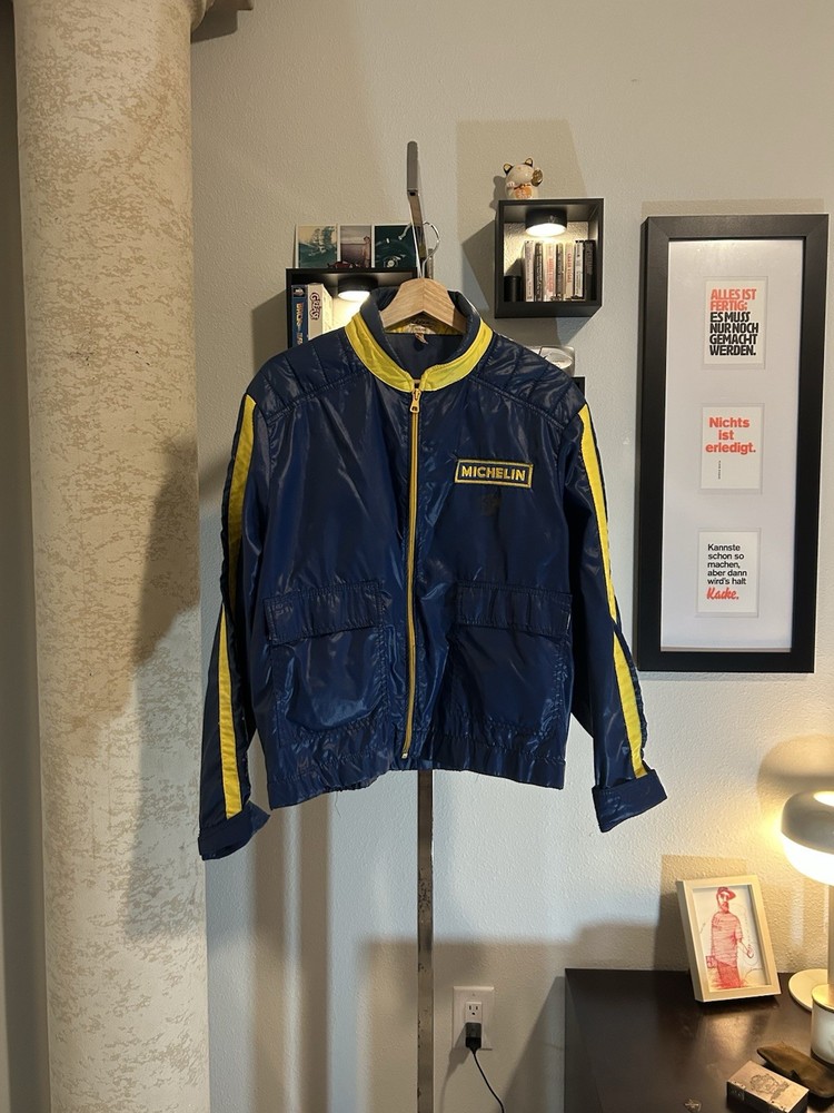 Vintage 80s Michelin NASCAR Pit Crew Zip Up Jacket
