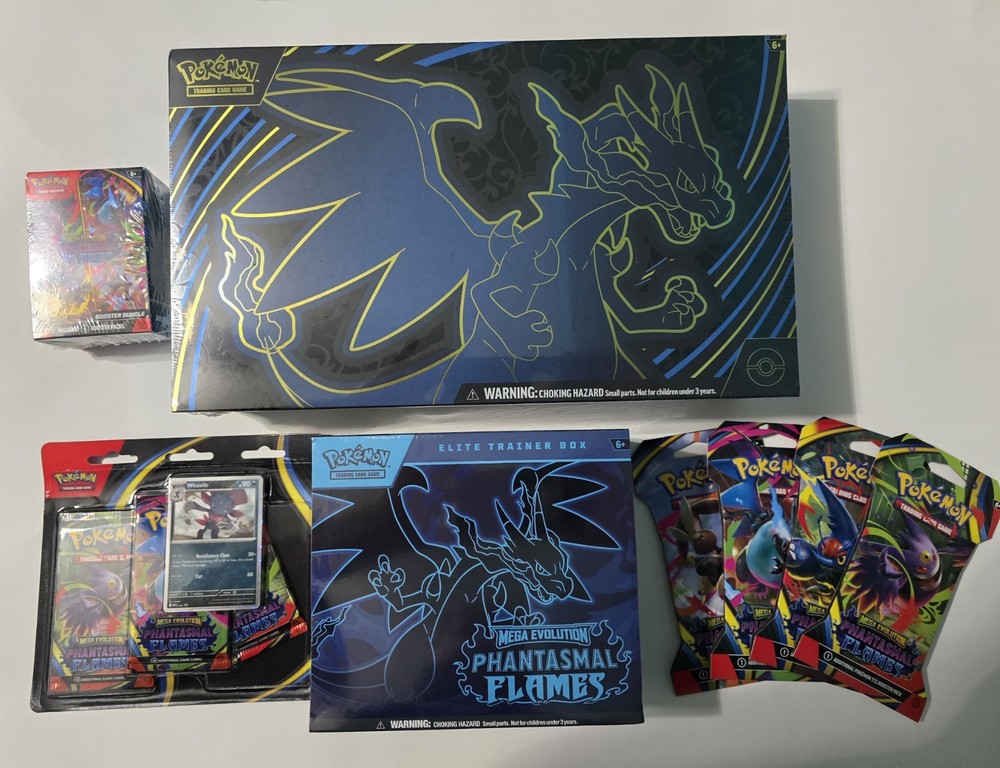 Phantasmal 🔥 Flames 🔥 Best Buy Bundle 🔥 ETB, UPC,  BB, 3 Pk Blister & 4 Pks!!