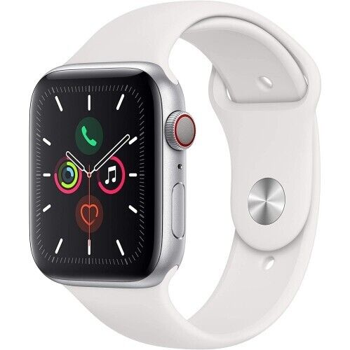 Apple Watch Series 5 44mm GPS+Cellular Silver Unlocked - Good