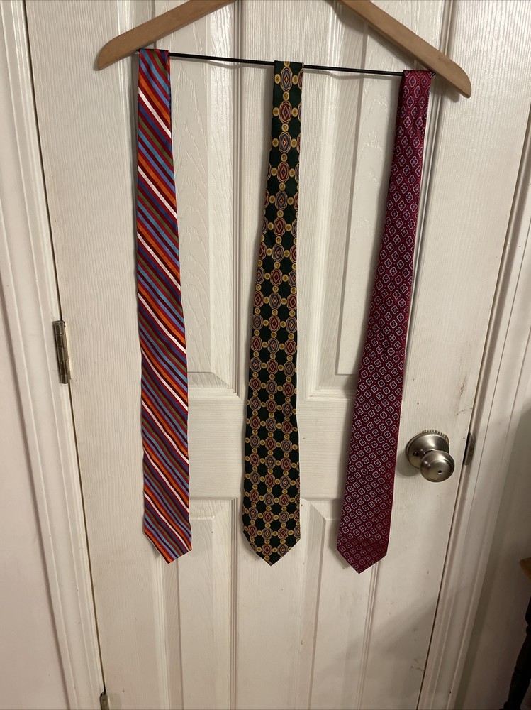 Vintage Tommy Hilfiger Mens Silk Neck Ties Set of 3  