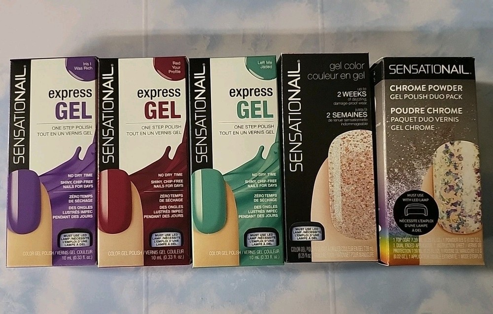 Lot Of 5 Sensationail By Nailene Gel Nail Polish Great Deal