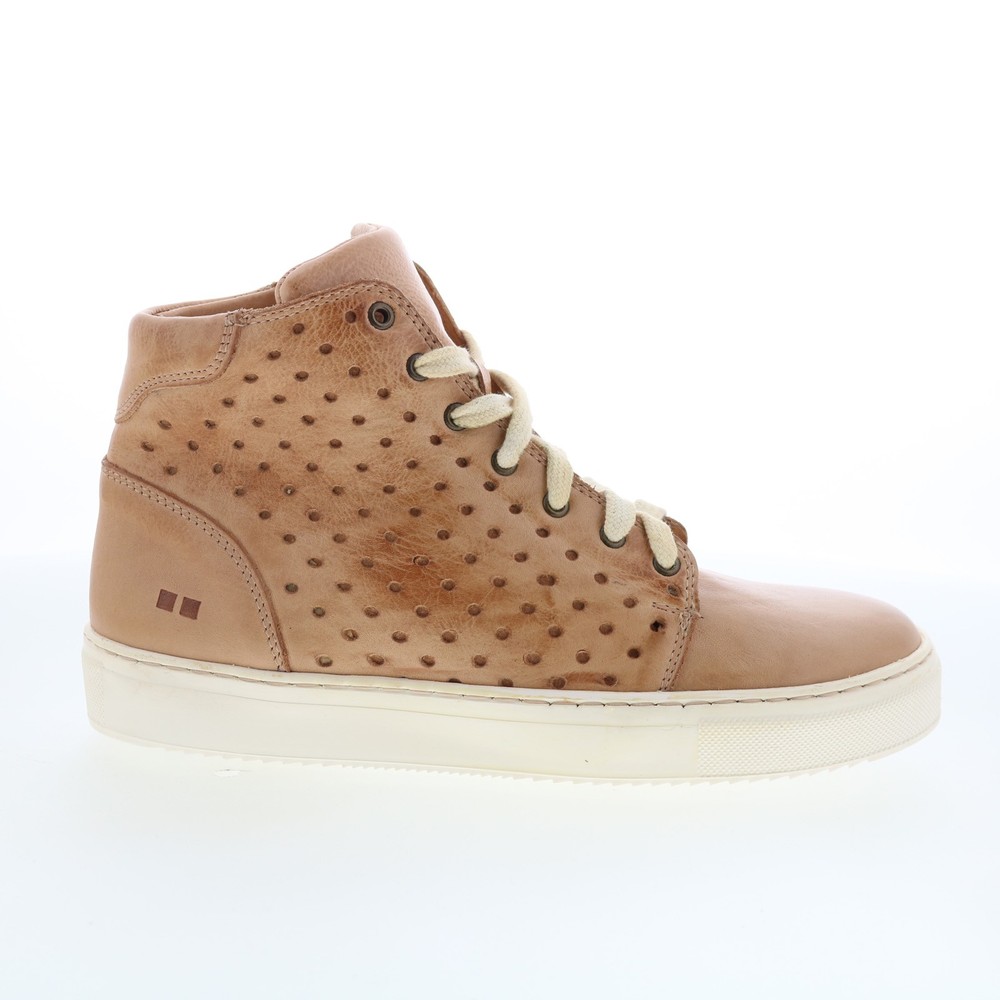 Bed Stu Lirica F328026 Womens Beige Leather Lace Up Lifestyle Sneakers Shoes