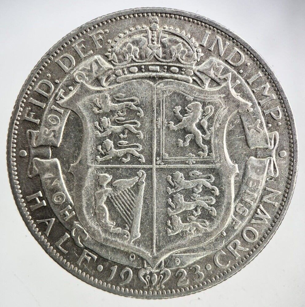 1923 George V Silver Half-Crown Coin | Fine Collectible Condition