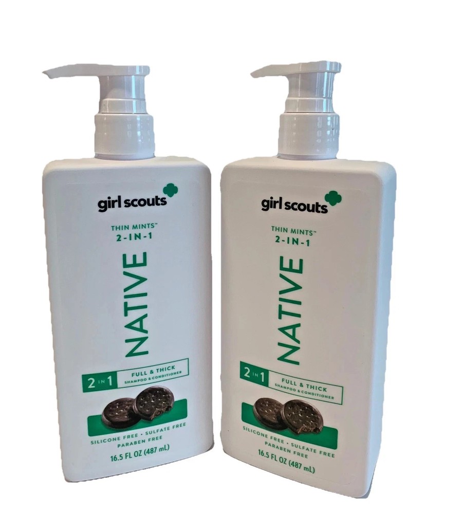 2  Native Girl Scouts Thin Mints Cookie Shampoo Conditioner 2 in Limited Edition