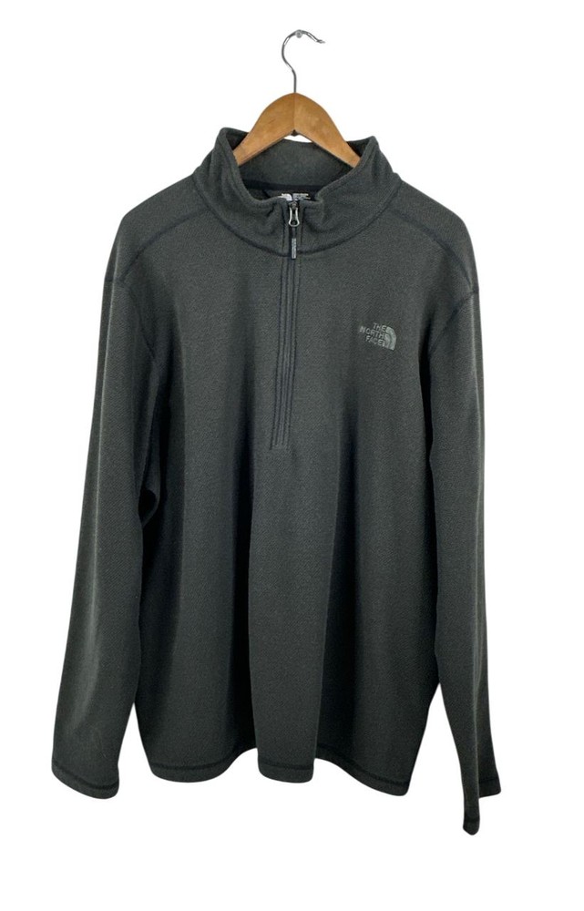North Face Gray XXL Mens 1/4 Zip Fleece Pullover Sweater