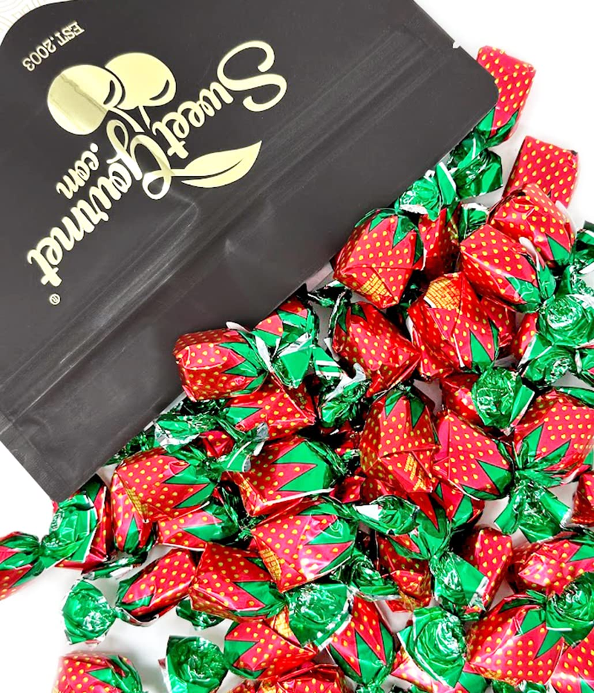 Sweetgourmet Arcor Strawberry Bon Bons Hard Candy Filled Buds 2lb Bag