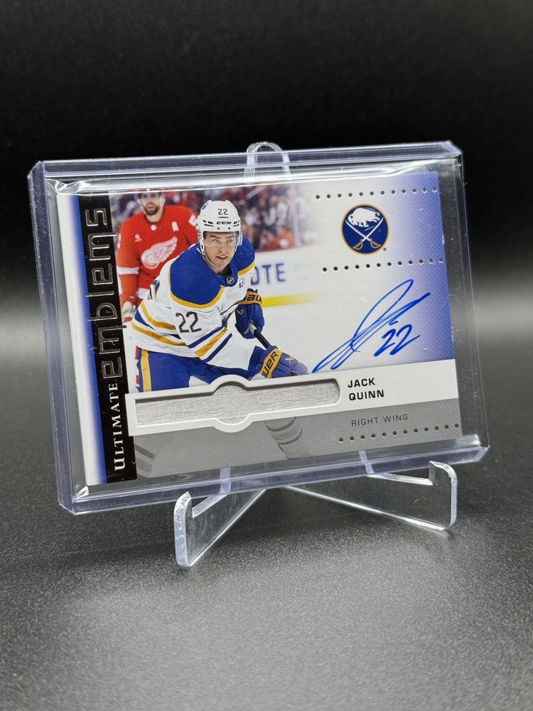 Jack Quinn Ultimate Collection Emblems Auto #UE-JQ 2024-25 Upper Deck Buffalo