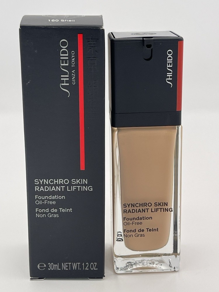 Shiseido Synchro Skin Radiant Lifting Foundation Oil-Free in 160 Shell 1.2 Oz