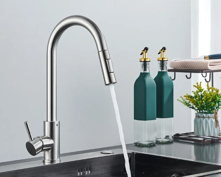 Christmas Sale - Stainless Steel Pull-Down Spray Kitchen Faucet-image