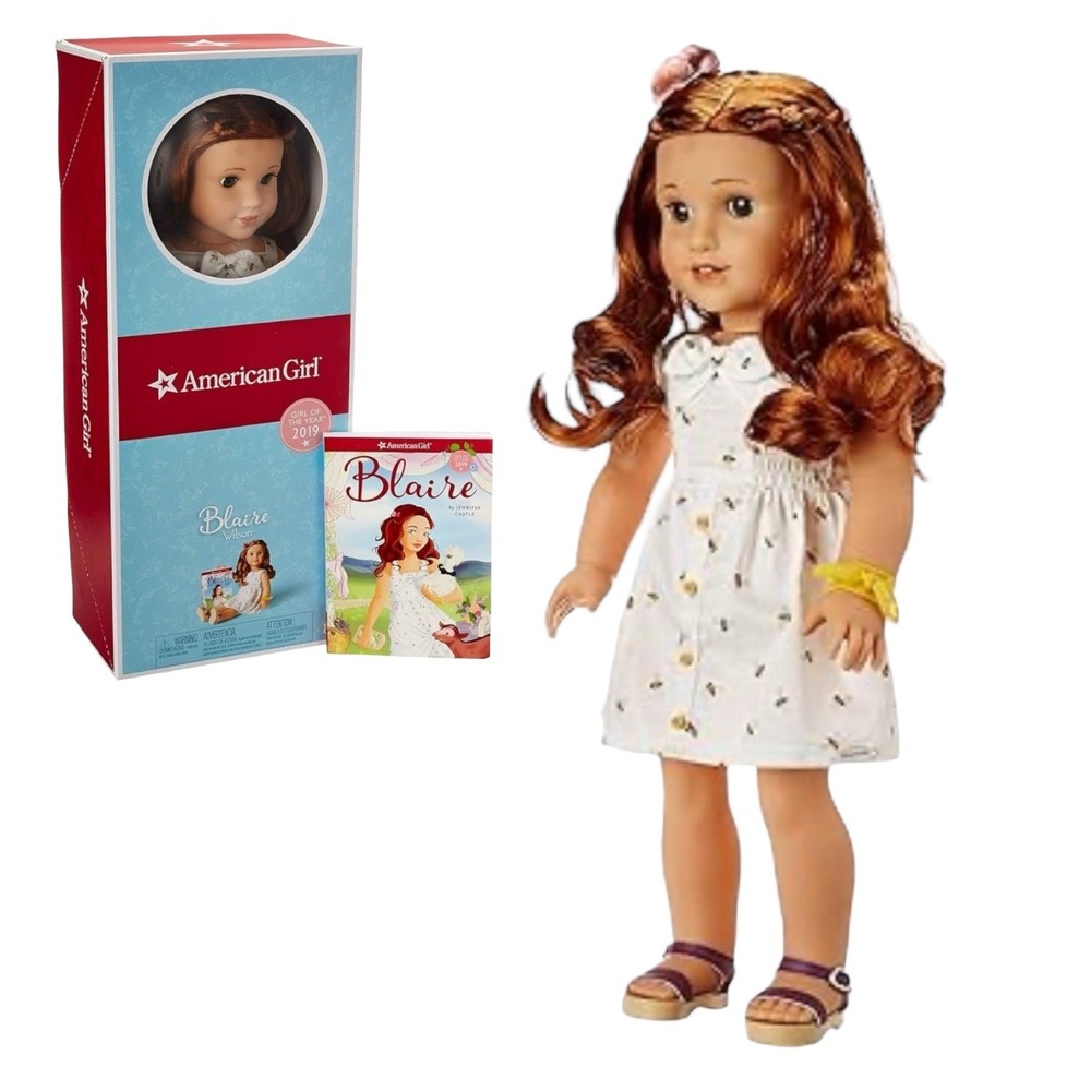American Girl Of Year Blaire Doll In Meet Outfit Bracelet Hair Flower Book Box