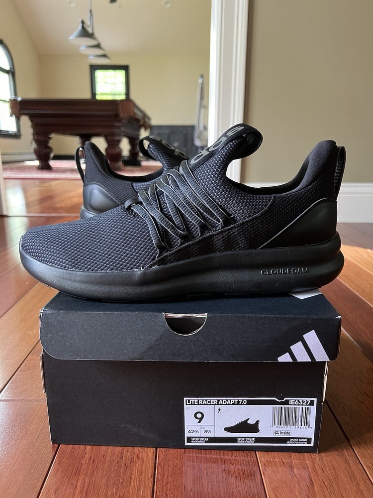 Size 9 - Adidas Lite Racer Adapt 7.0 Black Grey