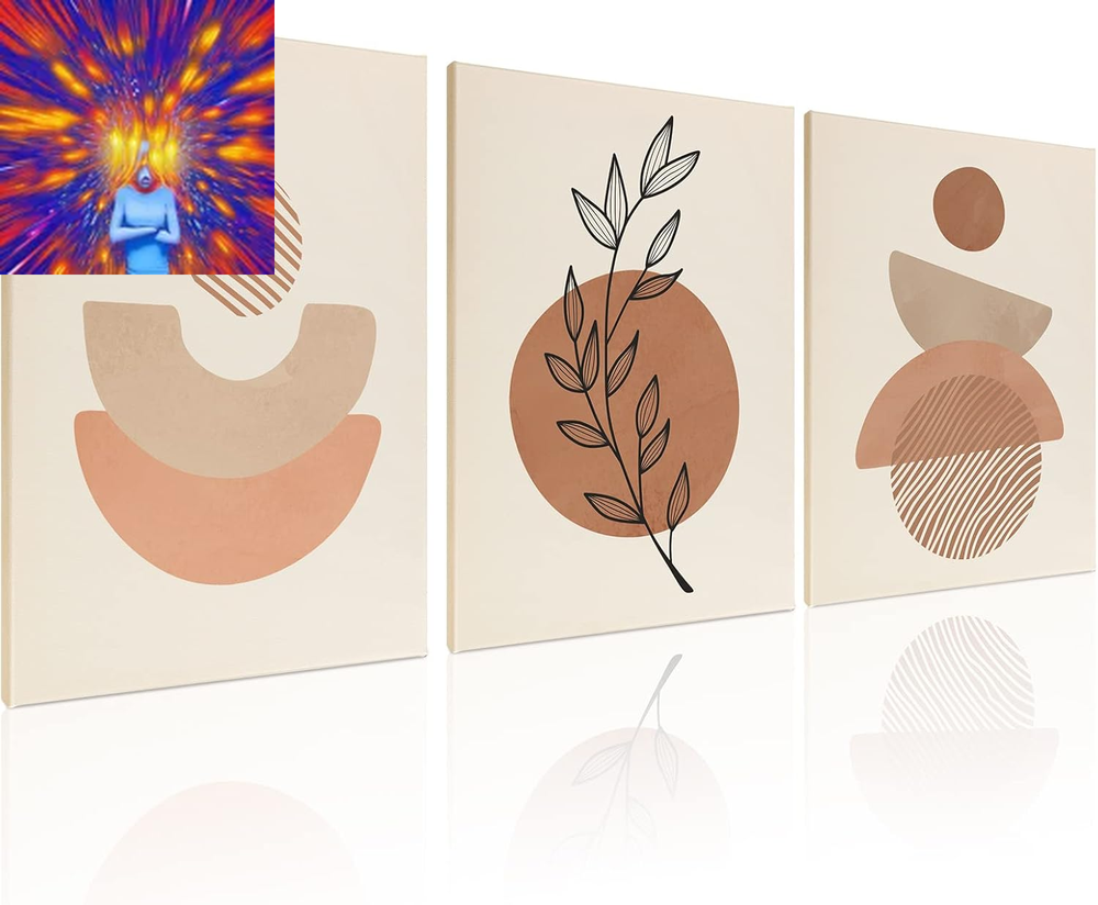 Boho Minimalist Wall Art Set - Modern Framed Canvas Prints Featuring Bohemian St