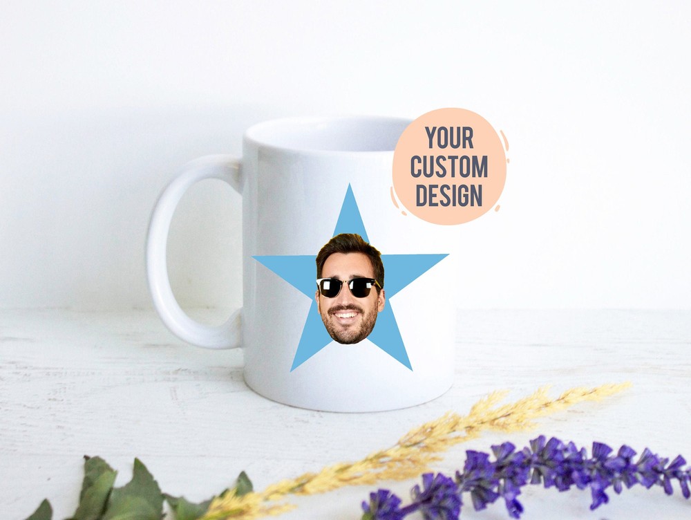 Star Face Mug #2 Personalized Star Mug Birthday Gift Gift For Him Gift For Her