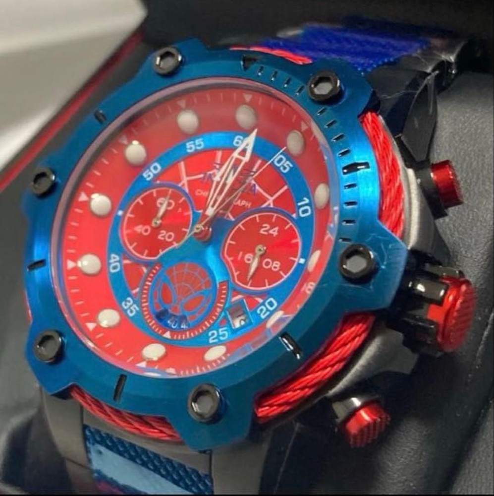 Invicta Marvel Spider-Man Chronograph Watch 52mm Stainless Steel, New