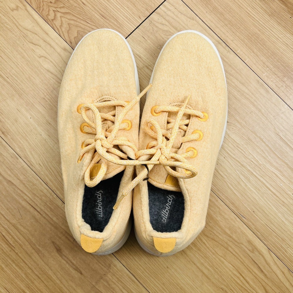 $75 Allbirds Wool Runners sneakers Tuke Yellow Comfort Shoes Women's 10
