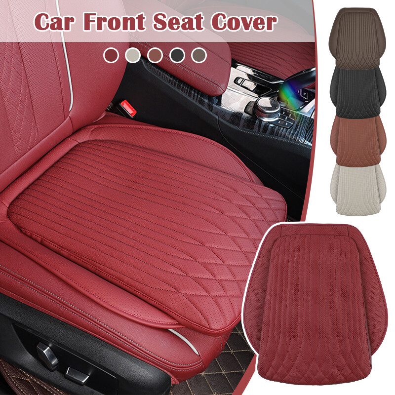 1pcs Universal Car Front Seat Cover Breathable PU Leather Pad Cushion Protector