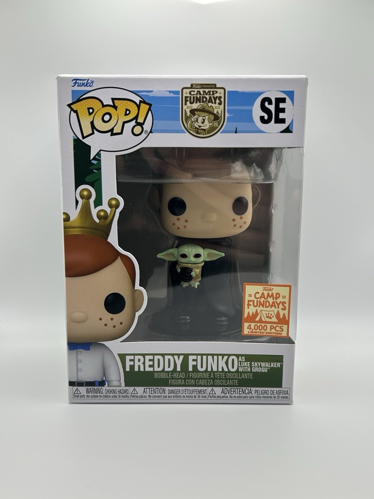 Freddy Funko as Luke Skywalker with Grogu LE 4000 SDCC Camp Fundays Exclusive