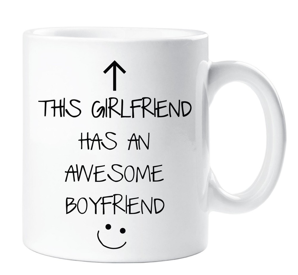 Awesome Boyfriend Mug – Fun Gift for Him, Ceramic Coffee Cup with Sweet Message  