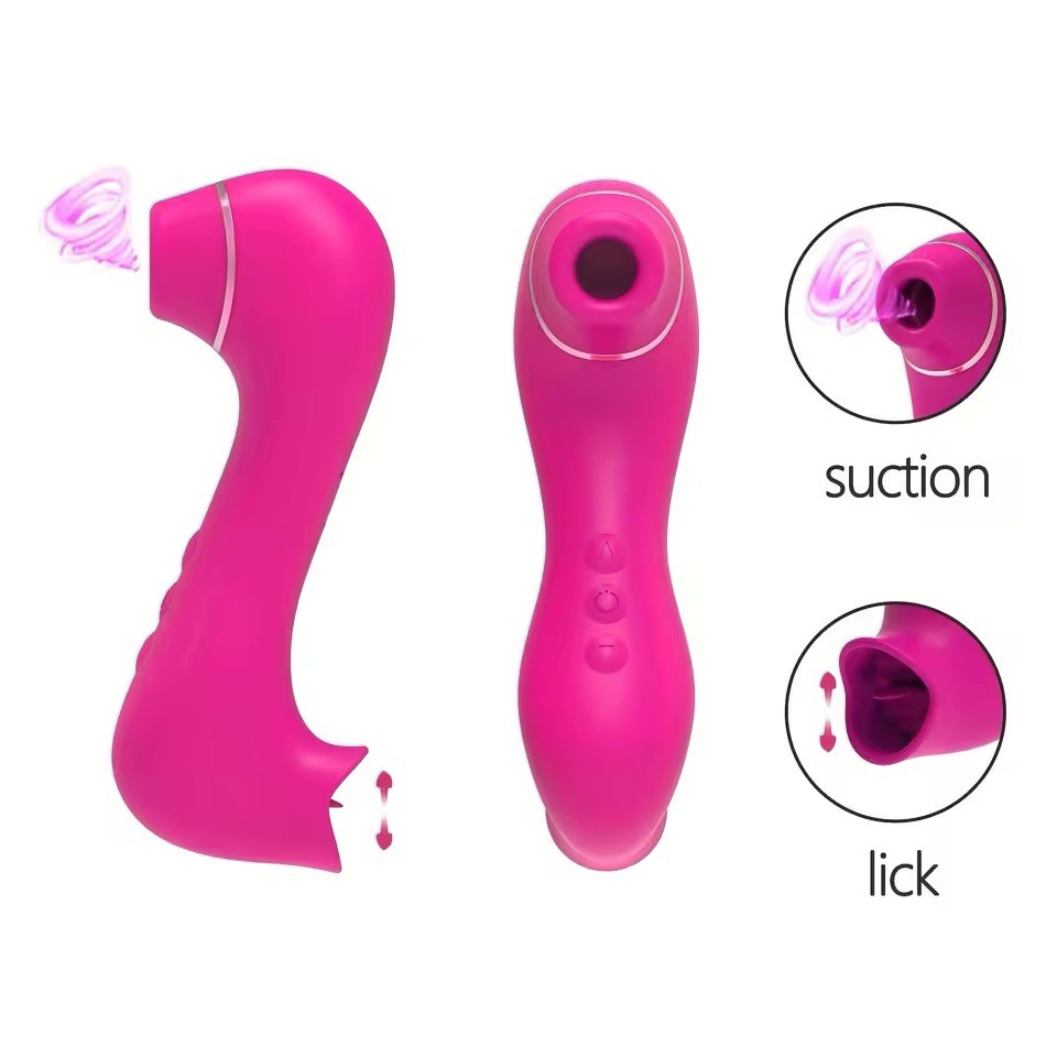 Dual Sucking Licking Vibrator for Clit and Nipple Stimulation