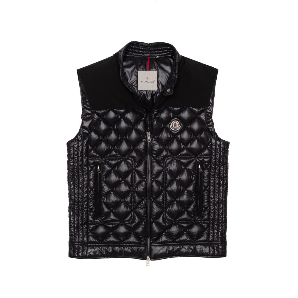 Moncler Men’s Black Quilted Jeunet Vest – Old Money Style Down Gilet M-L