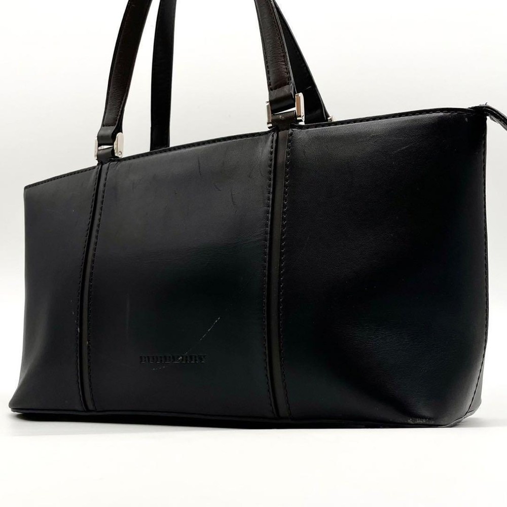 Burberry Handbag Bag Leather Black Logo