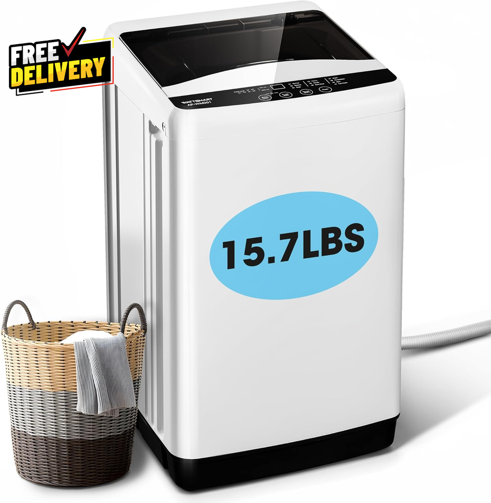 Portable Compact Washing Machine for Apartments 10 Wash Programs Home Laundry