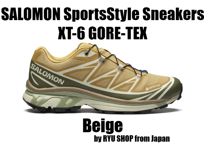 Salomon XT-6 Gore-TEX Sneakers in Antelope Icicle Beige