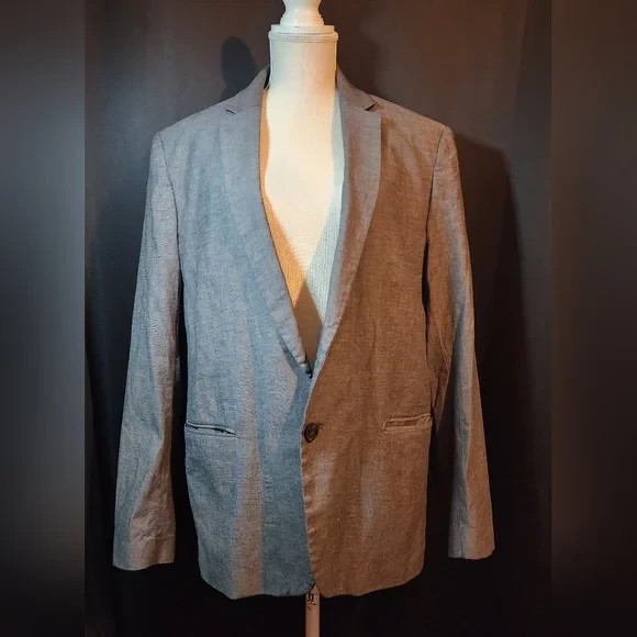 Men's Guess Gray Slim Fit Blazer XL – Modern Tailored Jacket