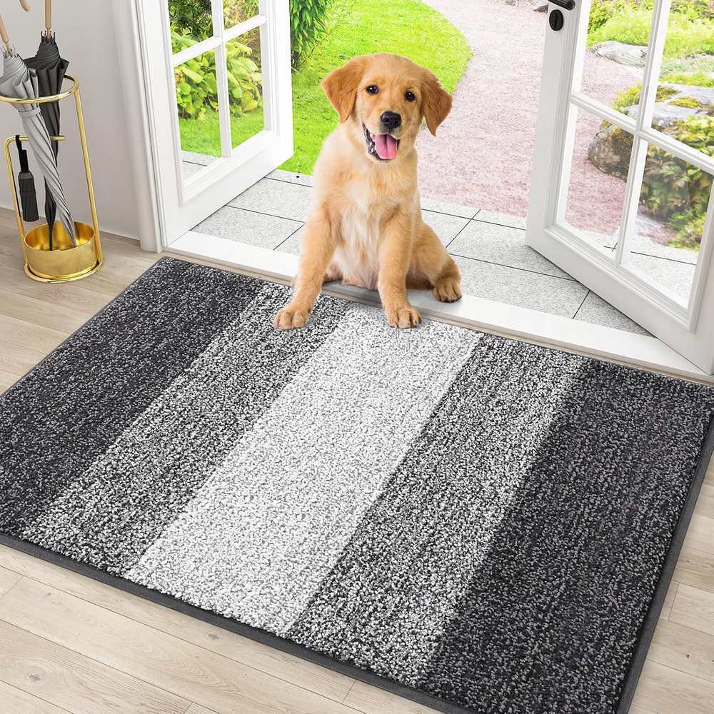 Low-Profile Dog Door Mat for Absorbing Moisture and Muddy Paws
