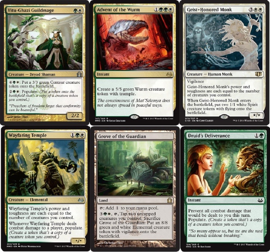 Abzan Tokens Deck - Geist Monk - Vitu-Ghazi -  Magic Gathering - MTG  60 Cards