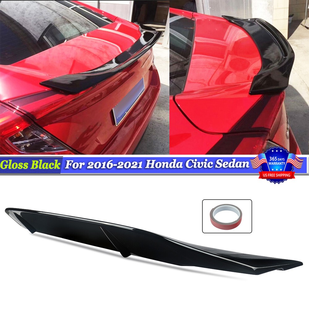 JDM High-Kick Spoiler Wing for 2016-2021 Honda Civic 8th Gen Sedan