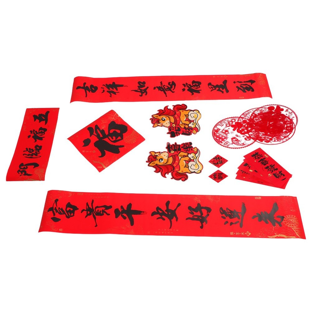 32 Pcs New Year Couplet Set Chinese Decor Festival Symbols Couplets Decorations