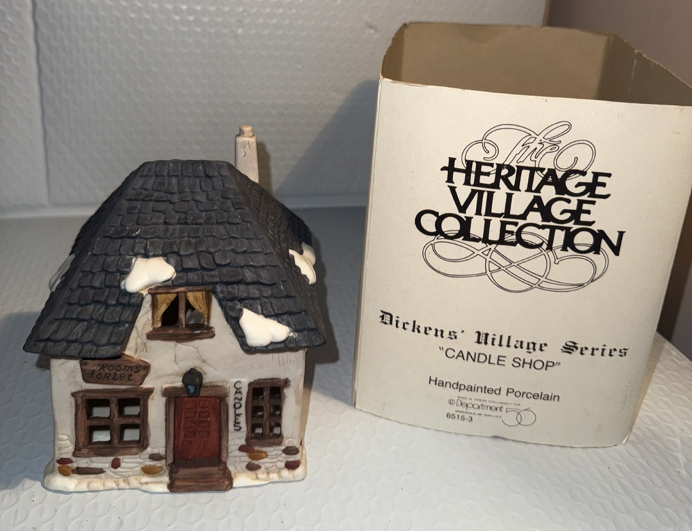 Dept 56 Dickens Candle Shop Christmas Village 1984 Original Box