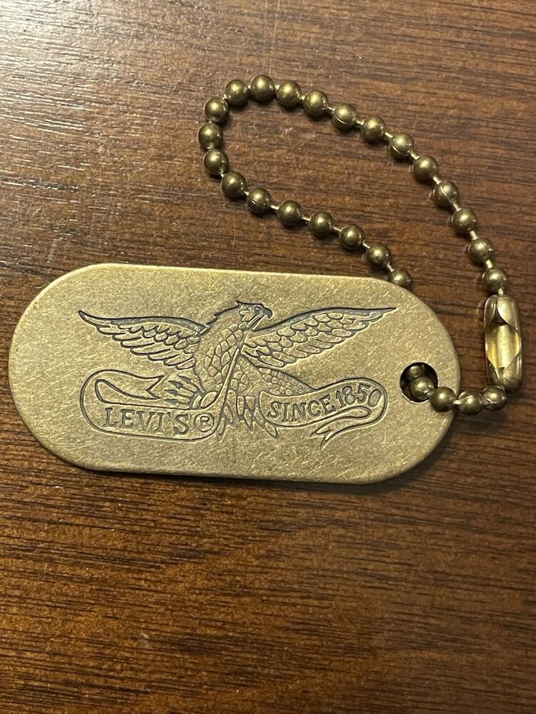Vintage Levi’s Metal Keychain/Dog Tag, Eagle Logo, With ‘Levi’s Since 1850’