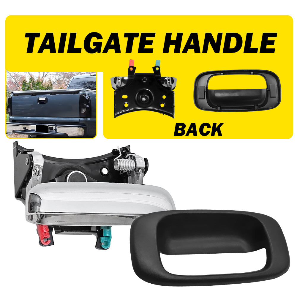 New Black Tailgate Handle With Bezel Set For 99-07 Silverado Sierra GM1915105 M