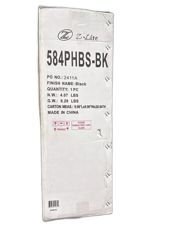 Z-Lite Dunbroch 1-Light Black 26in. Aluminum Hardwired Outdoo