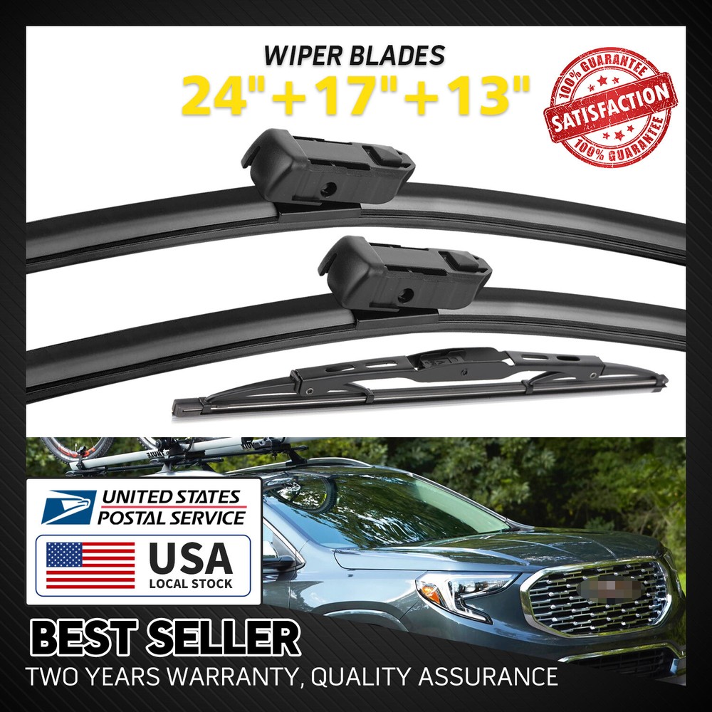 24 17 13 Inch Bracketless Wiper Blades Set OEM Quality