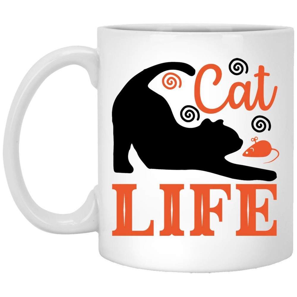 Cat Lover Coffee Mug Cat Life  Coffee Mugs Gift For Cat Owners Coffee Cup