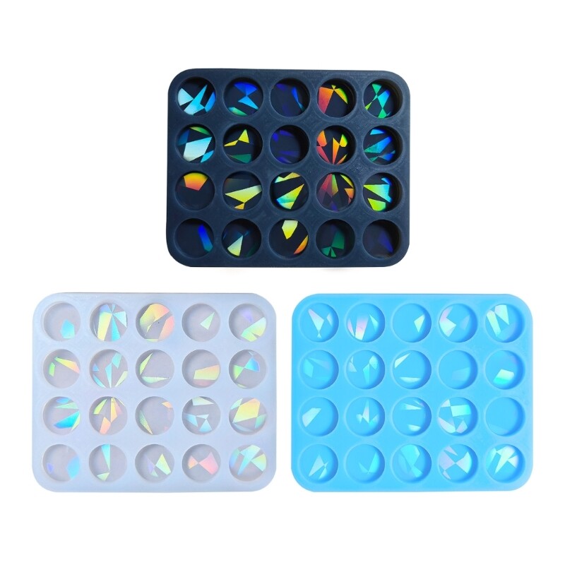 Holographic Round Silicone Mold for Resin Epoxy Jewelry Crafting