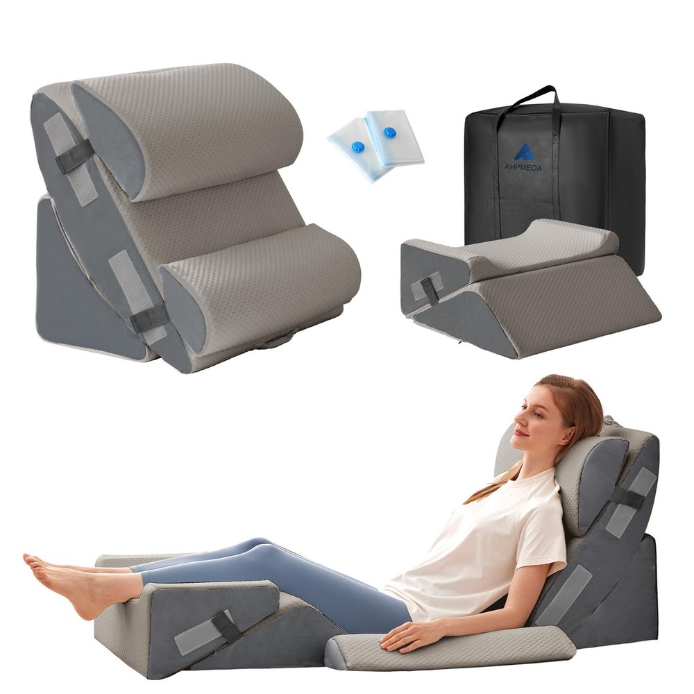 6PCS Post-Surgery Wedge Pillow Set for Bed Back Support and Comfort