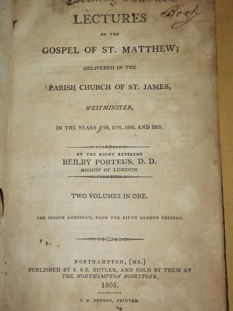 ANTIQUE BOOK 1805 LECTURES ON GOSPEL OF ST MATTHEW PARISH CHURCH WESTMINSTER