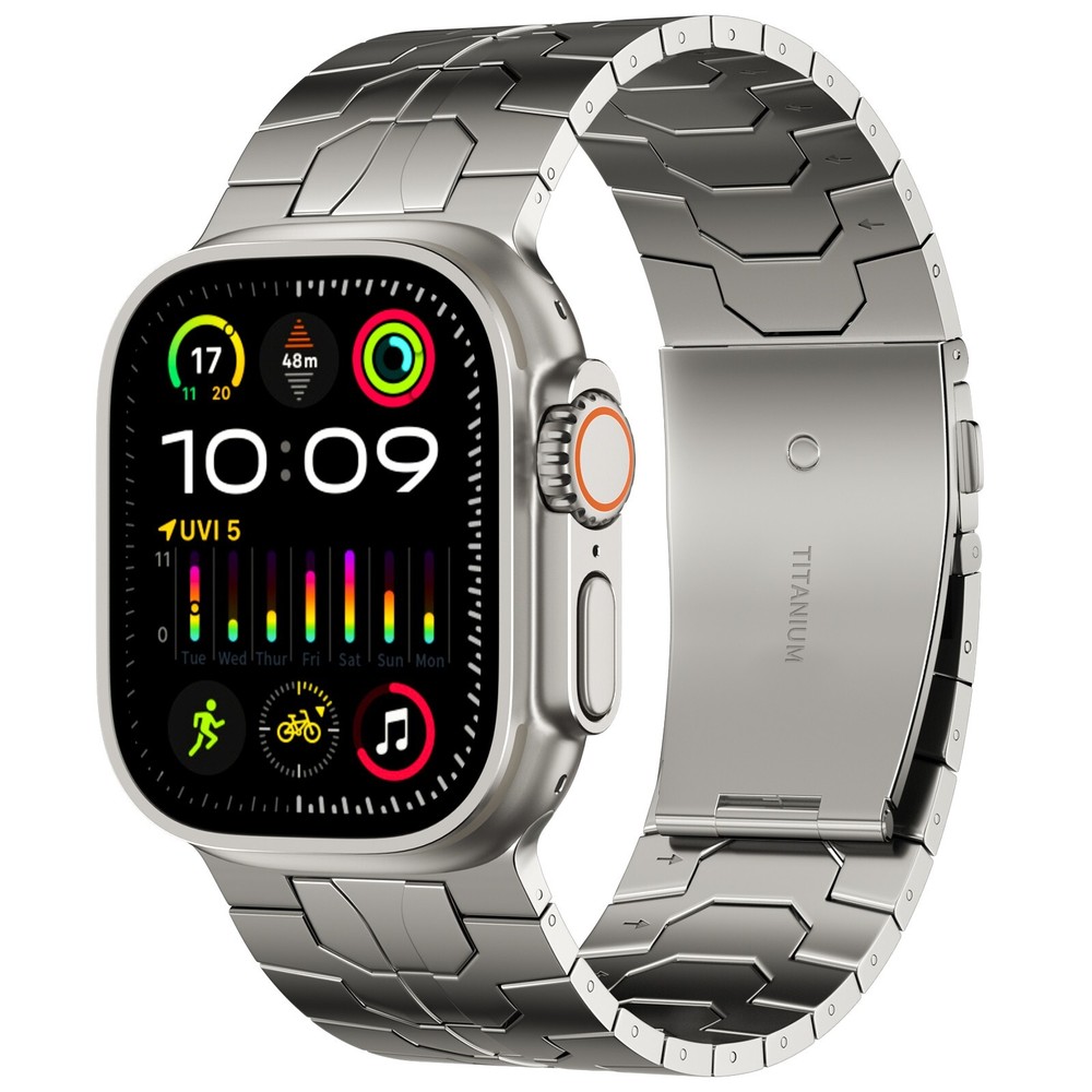 26mm Wide Watch belt Full Titanium Band with Folding Clasp for Apple Watch