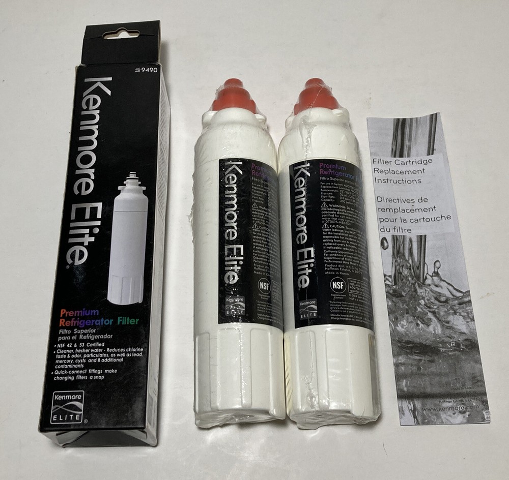 Lot Of 2 Kenmore Elite 46-9490 Refrigerator Water Filter Replacement for 469490