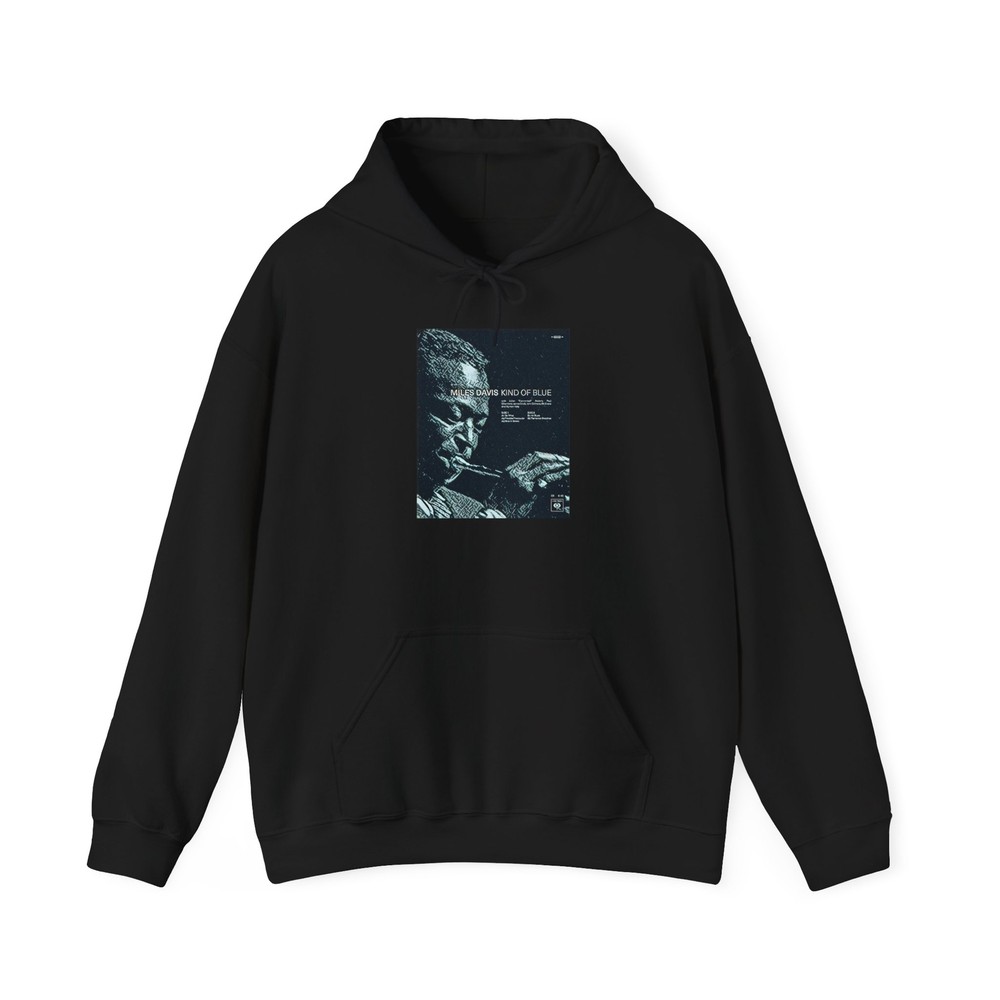 Miles Davis Jazz Art Graphic Print Crewneck Unisex Heavy Blend Hooded Sweatshirt